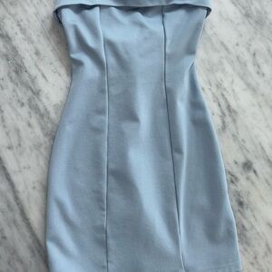 Elegant Blue Off-Shoulder Dress